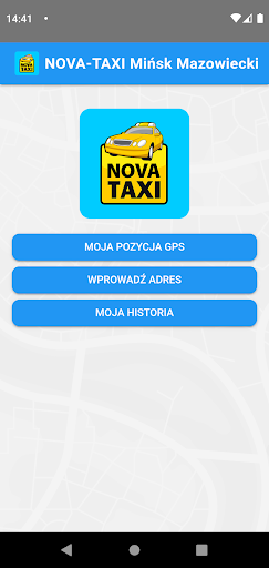Android application NOVA-TAXI Mińsk Mazowiecki screenshort