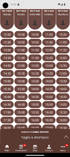 Android application Barberia Maroncelli screenshort
