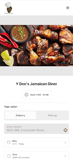 Android application Y Dee's Jamaican Diner screenshort
