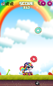 Donuts Unicorn Skateboard Game