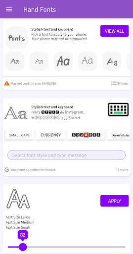 Android application Hand fonts for FlipFont screenshort