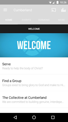 Android application Cumberland Community Church screenshort