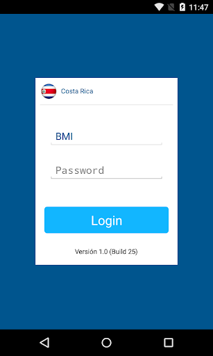 Android application BMI Cotizador Salud Costa Rica screenshort
