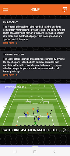Android application EliteFC screenshort