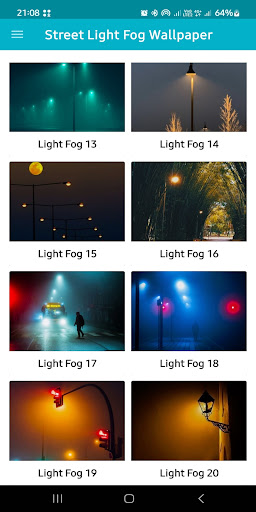 Android application Street Light Fog Wallpaper HD screenshort
