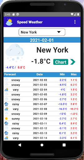 AlgoPole Speed Weather Screen 3