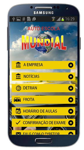 Android application Autoescola Mundial screenshort