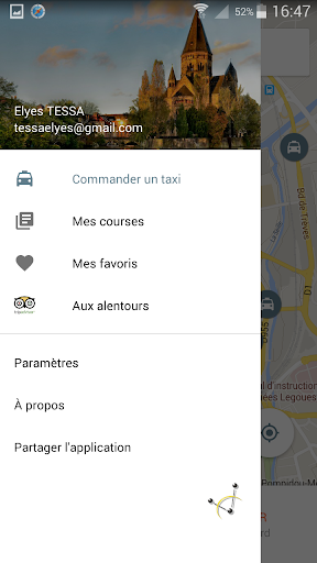Android application Taxi Metz screenshort