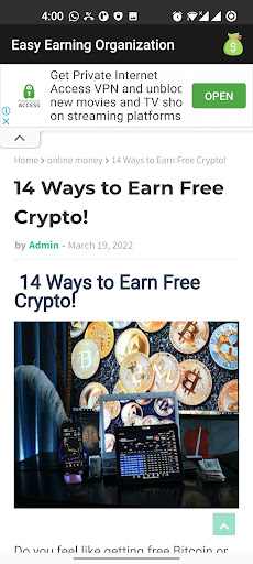 Easy Earning Organization Screen 3