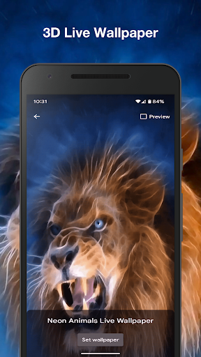 Android application Neon Animals Live Wallpaper screenshort