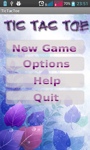 Android application Tic Tac Toe screenshort