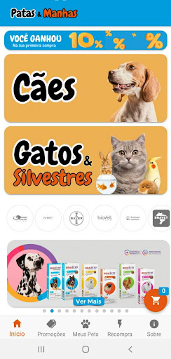 Android application Patas e Manhas screenshort