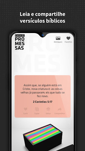 Android application Caixinha de Promessas screenshort