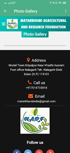 Android application MATARBHUMI AGRICULTURAL & Res. screenshort