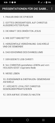 Android application German: Sabbath School Lesson screenshort