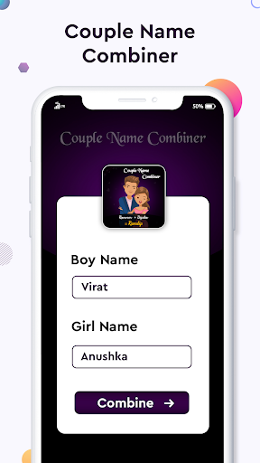 Android application Baby name Couple Name Combiner screenshort