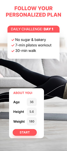 Organic Fit: Workout Planner Screen 2