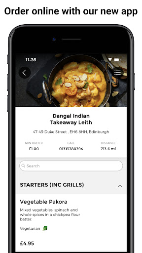Android application Dangal Indian Takeaway screenshort