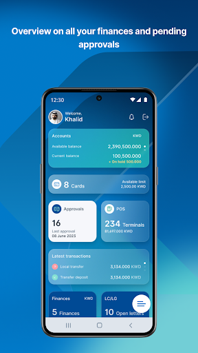 Android application KIB Corporate screenshort
