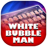White Bubble Man Theme&Emoji Keyboard icon