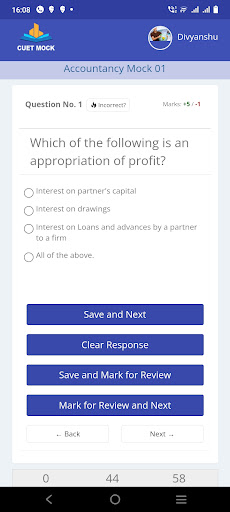 CUET MOCK Exam Online Prep Screen 3