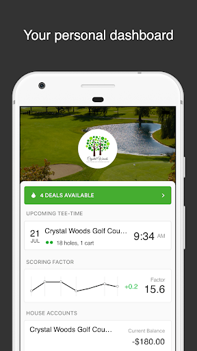 Android application Crystal Woods Golf Course screenshort