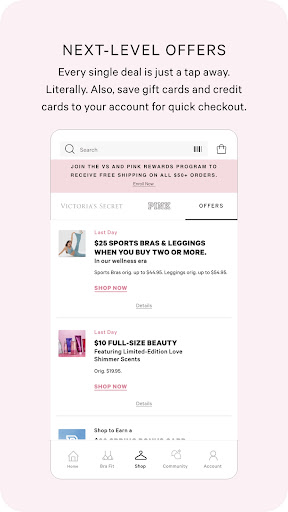Screenshot of Victoria's Secret PINK Apparel