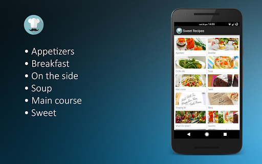 Android application Sweet Recipes - Easy Cooking screenshort