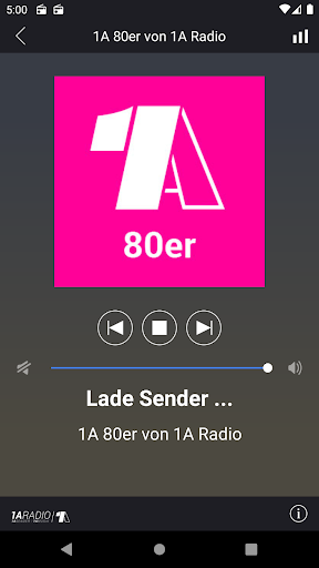1A Radio – Radioplayer mit deu Screen 2