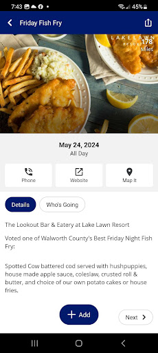 Screenshot of Visit Lake Geneva