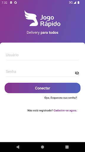 Android application Jogo Rapido para entregadores screenshort