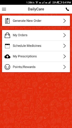 Android application DailyCare screenshort