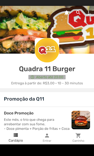 Android application Quadra 11 Burger screenshort