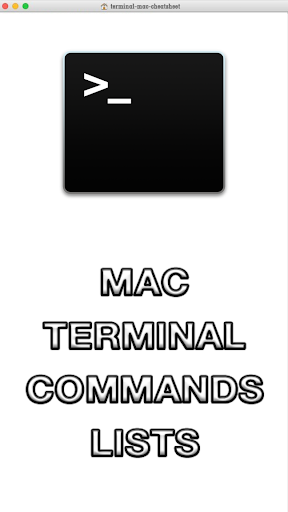 Android application MAC Terminal Commands Lists screenshort