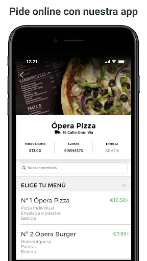 Android application Ópera Pizza screenshort
