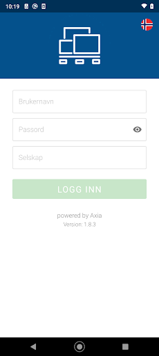 Android application Axia TaskR TMS screenshort