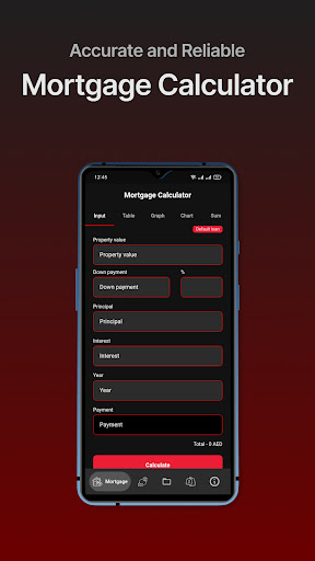 Android application YOUAE Mortgage Calculator screenshort