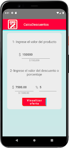CalcuDescuentos Screen 3