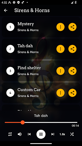 Android application Siren and Horn screenshort