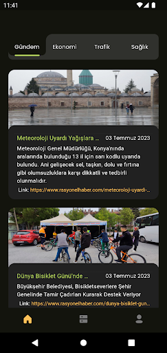 Android application Trafik Konya screenshort
