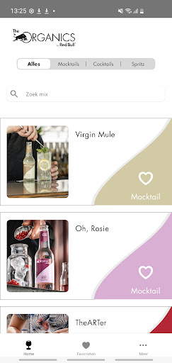 Android application ORGANICS screenshort