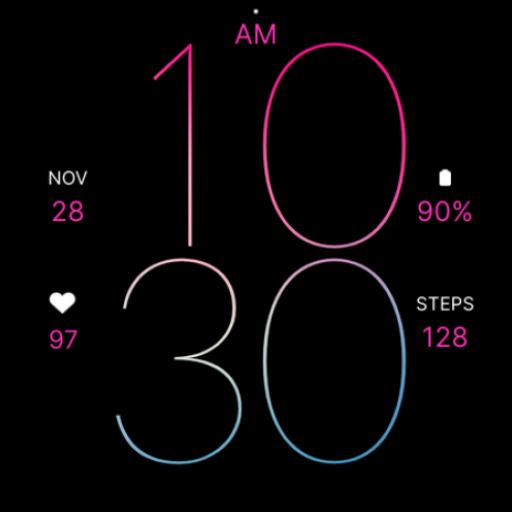 Modern Pink Light Watch Face Latest Icon