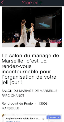 Android application Salons du mariage du Sud-Est screenshort
