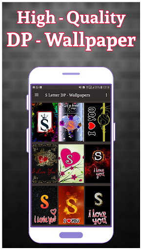 Android application S Letter Wallpaper screenshort