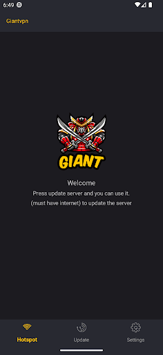 Android application Giantvpn screenshort