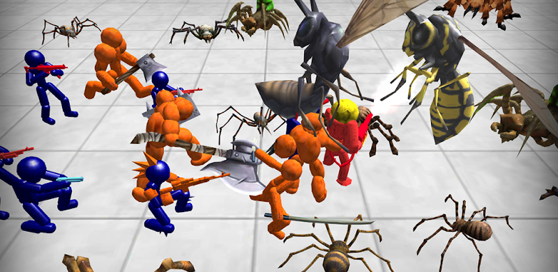Stickman Spiders Battle Simula