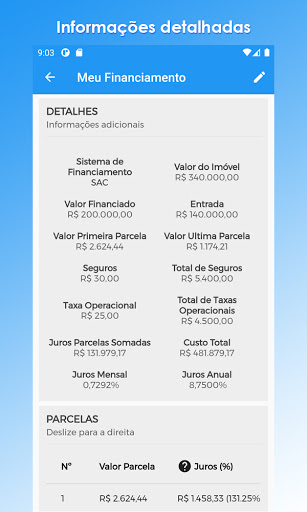 Simulador de Financiamento Screen 3
