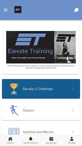 Elevate Training Screen 2