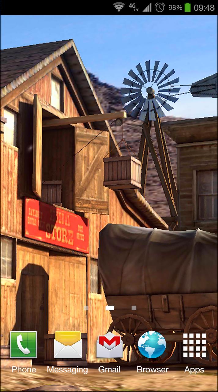 Android application Wild West 3D Live Wallpaper screenshort