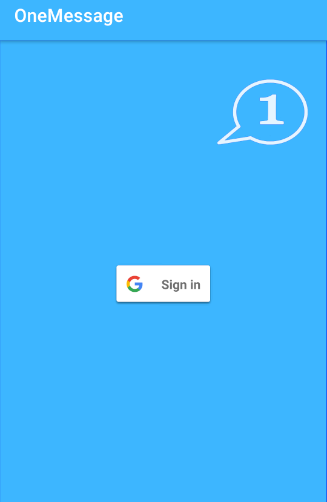 Android application OneMessage screenshort